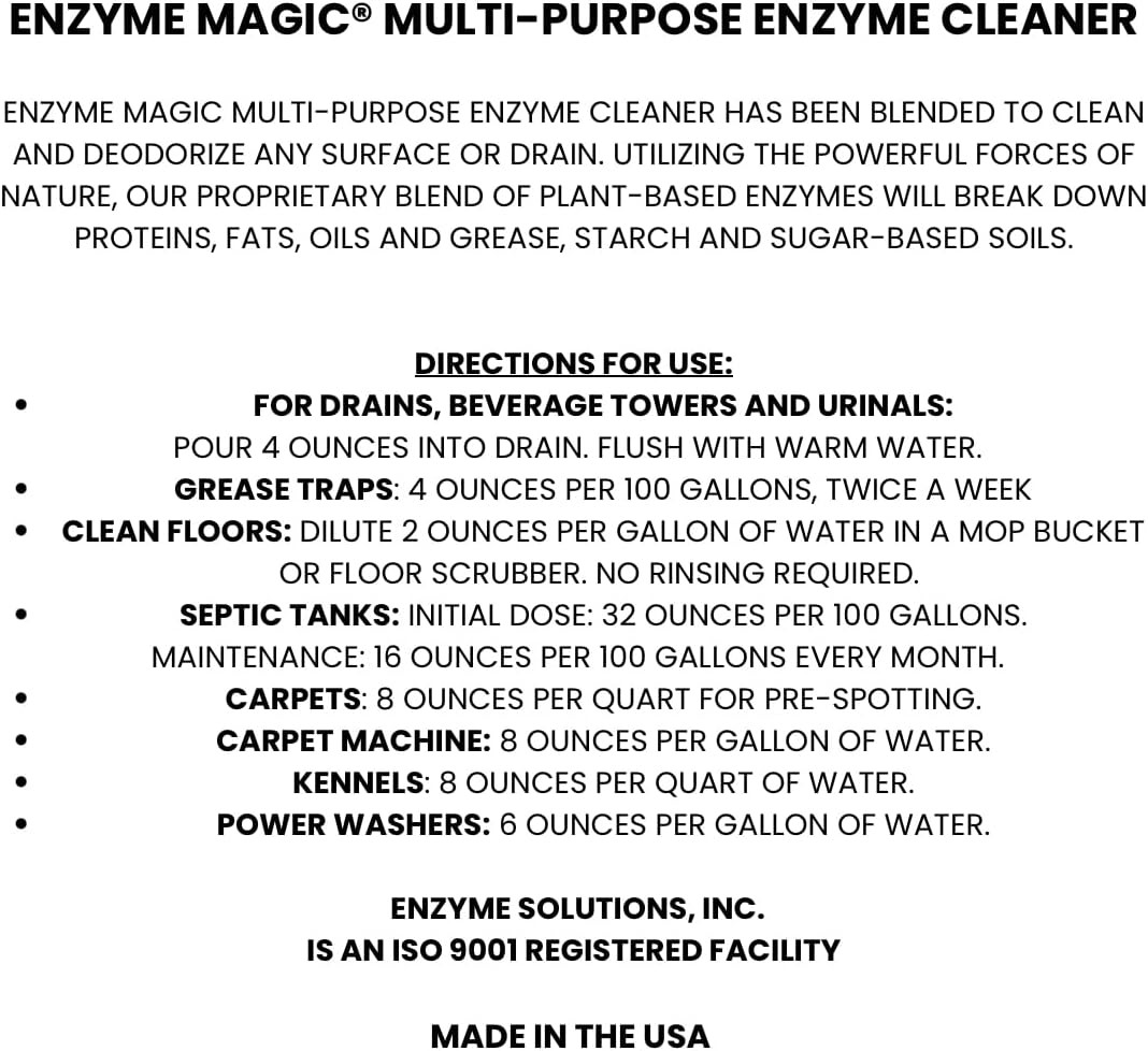 Multi-Purpose Enzyme Cleaner |Super Concentrated | Floor Cleaner | Clogged Drain