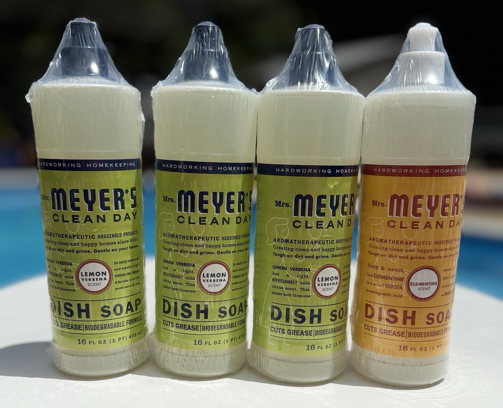 Mrs. Meyer’s Clean Day Dish Soap Lot of 4 Lemon Verbena Clementine 16 oz