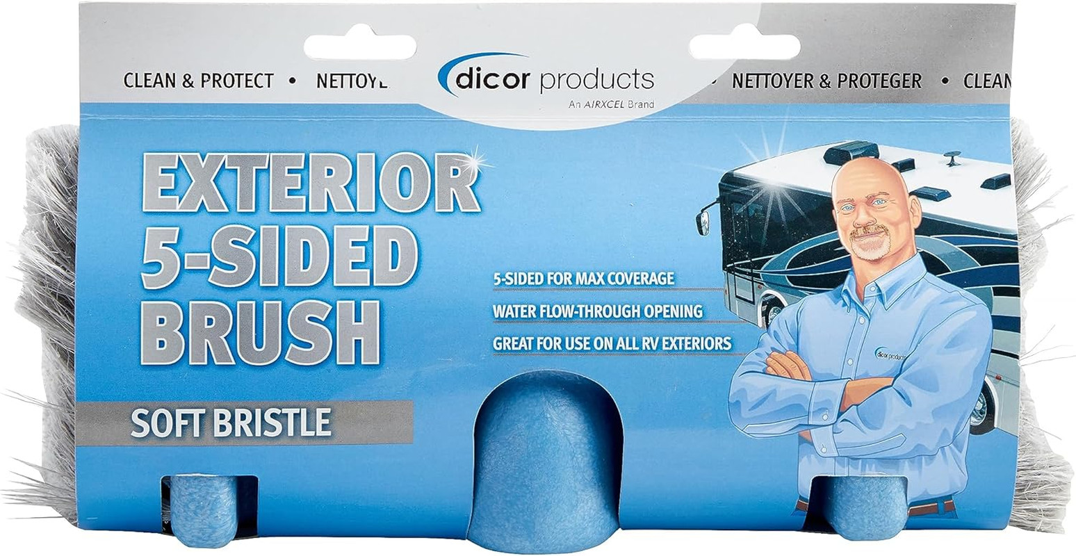 CP-SB125E Soft Bristle Exterior Wash Brush for Exterior RV Roof Cleaning and Mai