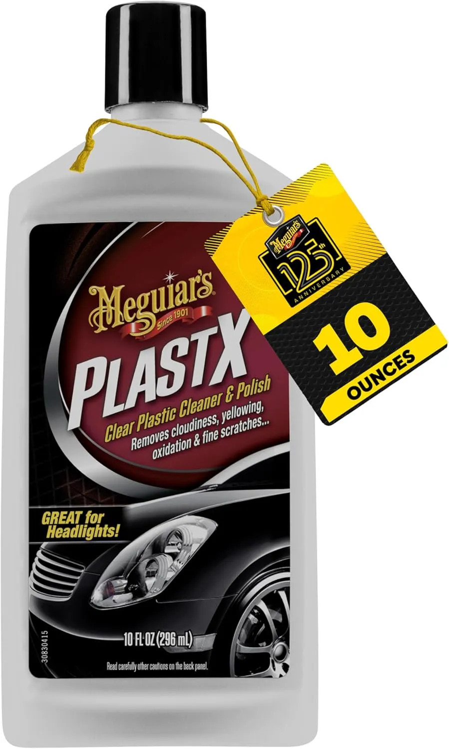 Meguiar’s PlastX Clear Plastic Polish & Headlight Restorer 10 oz Remove Scrat…