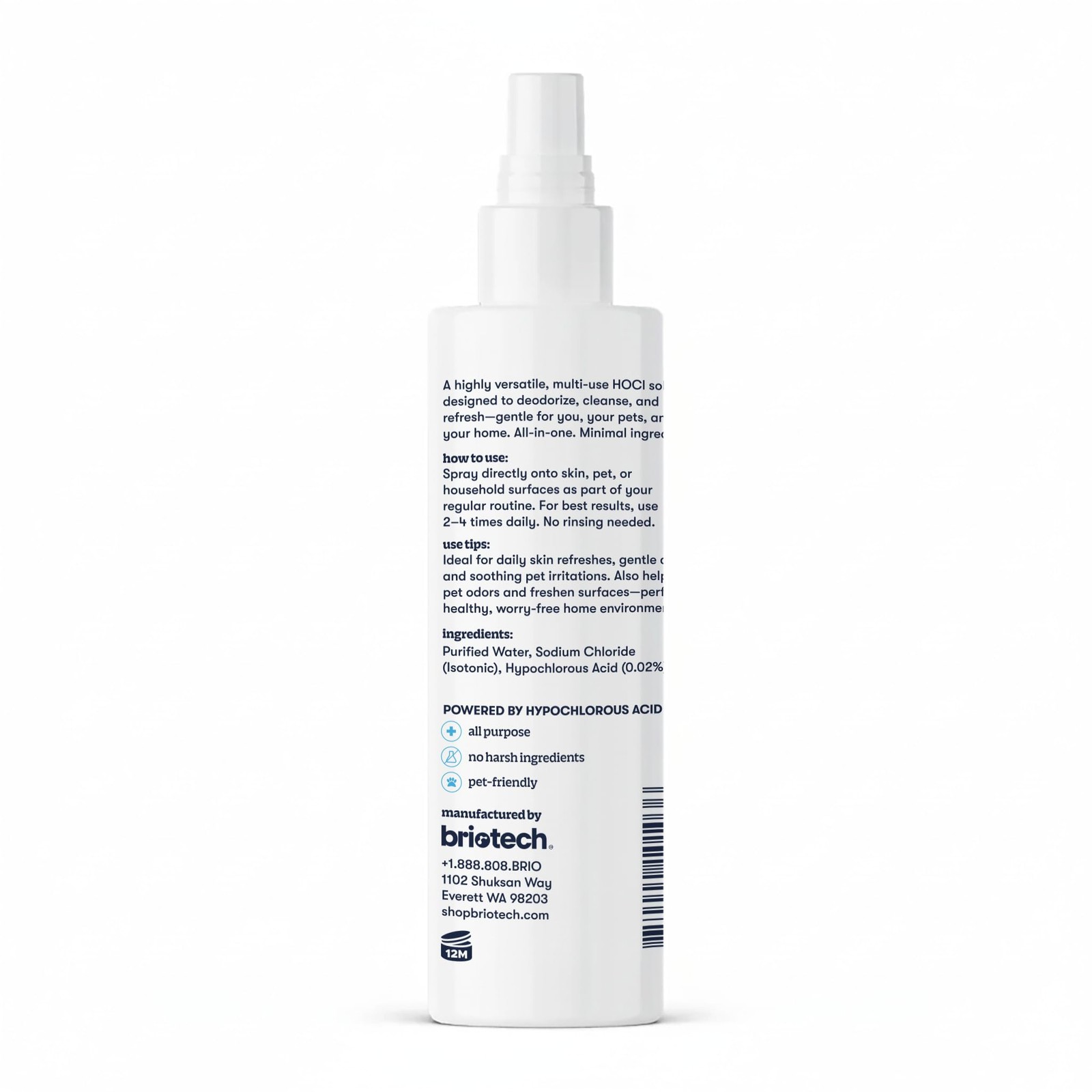 Pure Hypochlorous Acid Spray and Cleanser, Original Premium HOCl Topical Solu…
