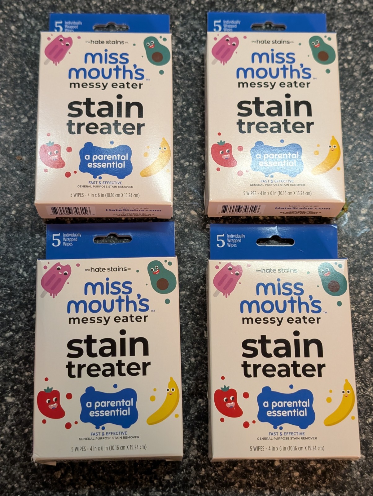 Miss Mouth’s Messy Eater Stain Treater Wipes, 20 Wipes, Individually Wrapped