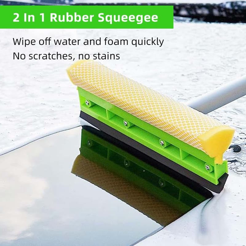 62″ Car Wash Brush with Long Handle, Chenille Microfiber Car Wash Mop Mitt, W…