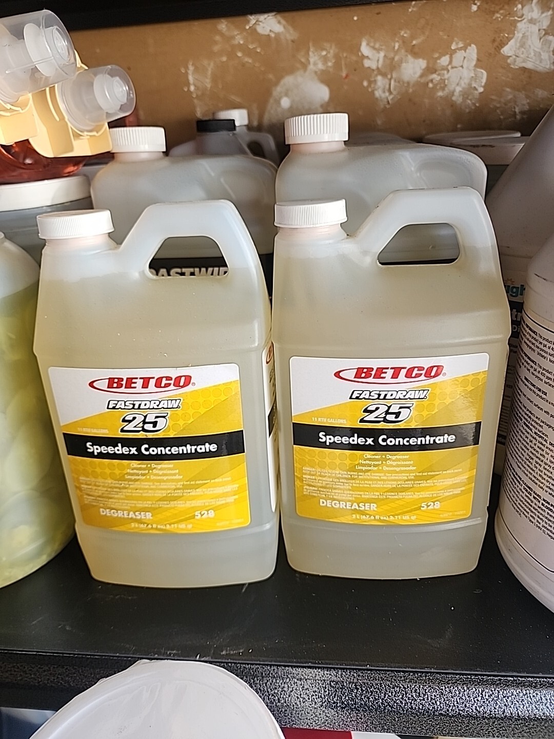 2x Betco FastDraw 25 Speedex Concentrate Cleaner Degreaser (2 Liters Each)