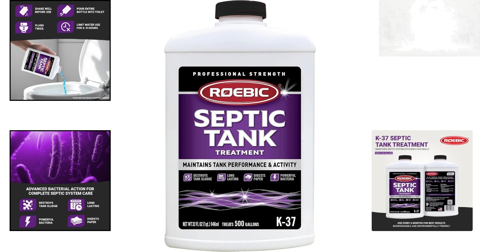 Septic Tank Treatment 32 Fl Oz – Environmentally Friendly Bacteria & Enzymes,…