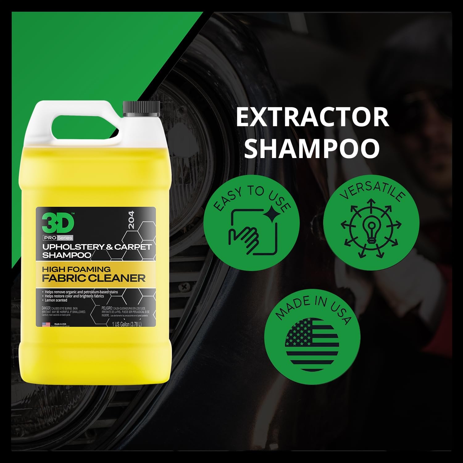 3D Extractor Carpet Cleaner Shampoo for Machine Use – 128 Fl Oz (Pack of 1)