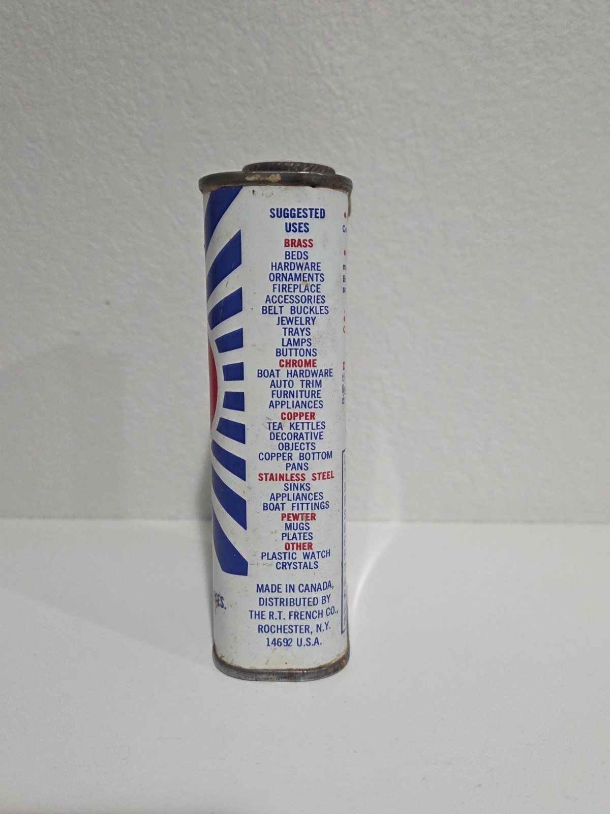 Vintage BRASSO Metal Polish 8 Fl. Oz Tin. For Brass Copper Chrome