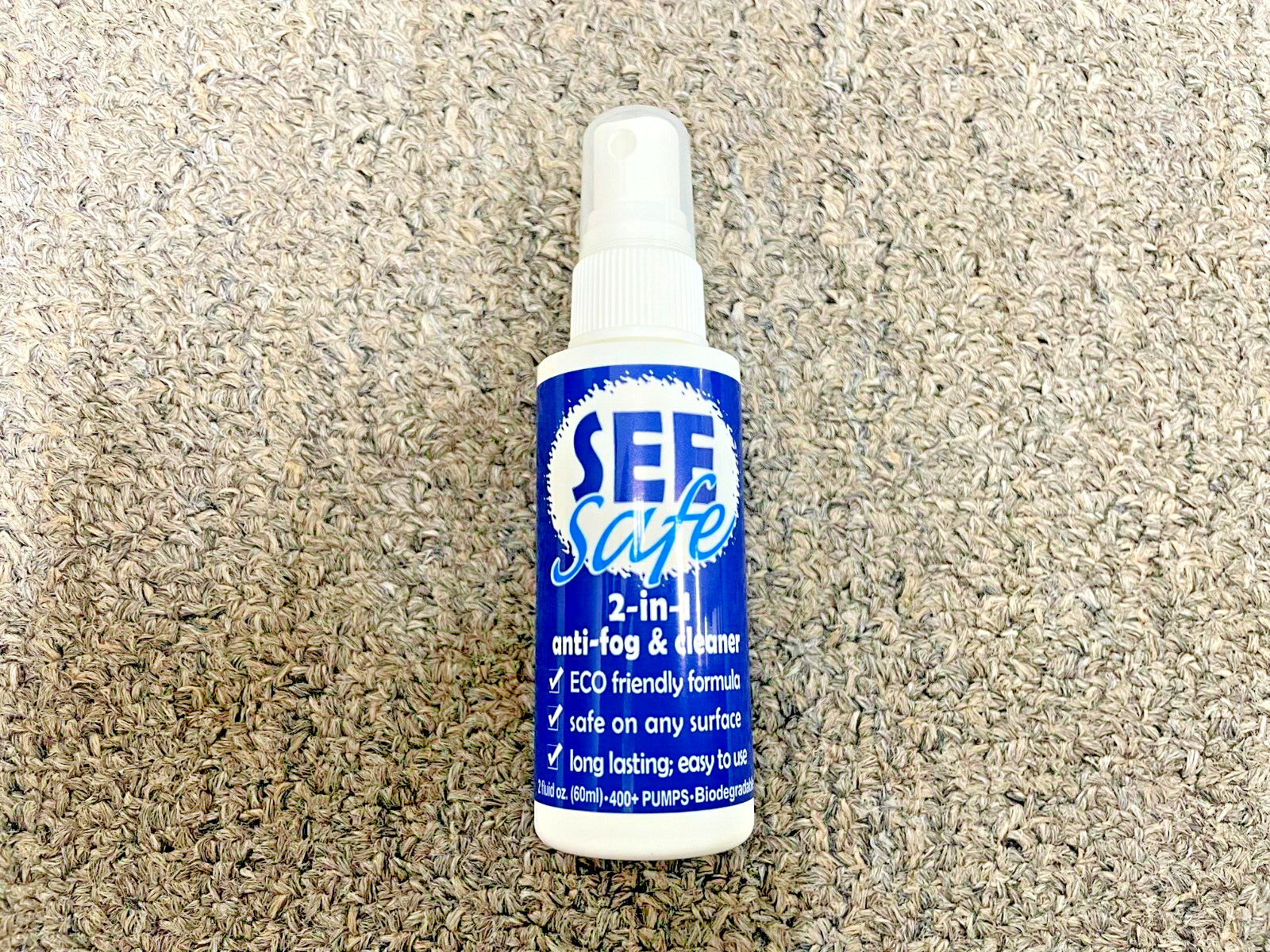 SEEsafe 2-in-1 Anti-fog and Cleaner Spray with JAWS Cloth