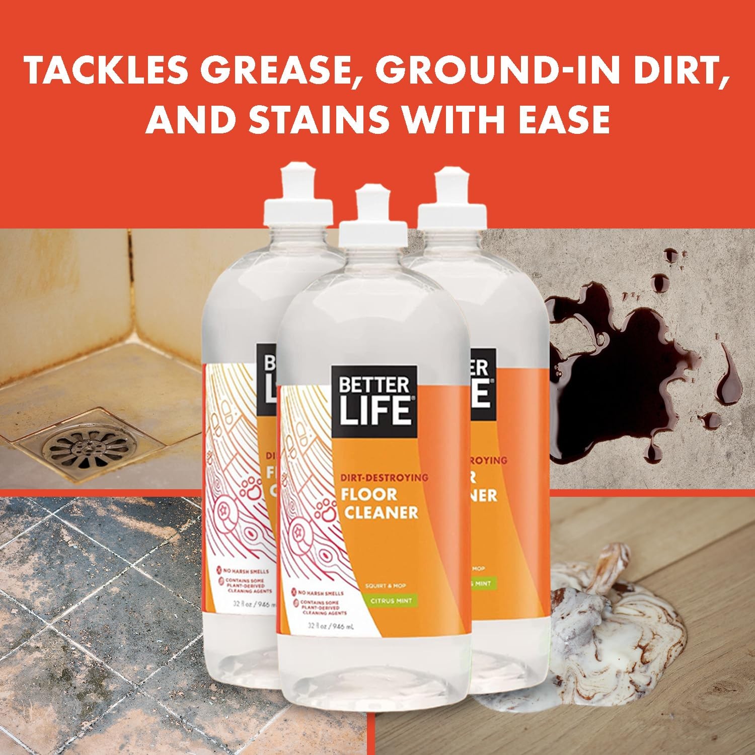 Better Life Floor Cleaner Liquid Multipurpose Cleaner for Wood, Tile, Lamina…