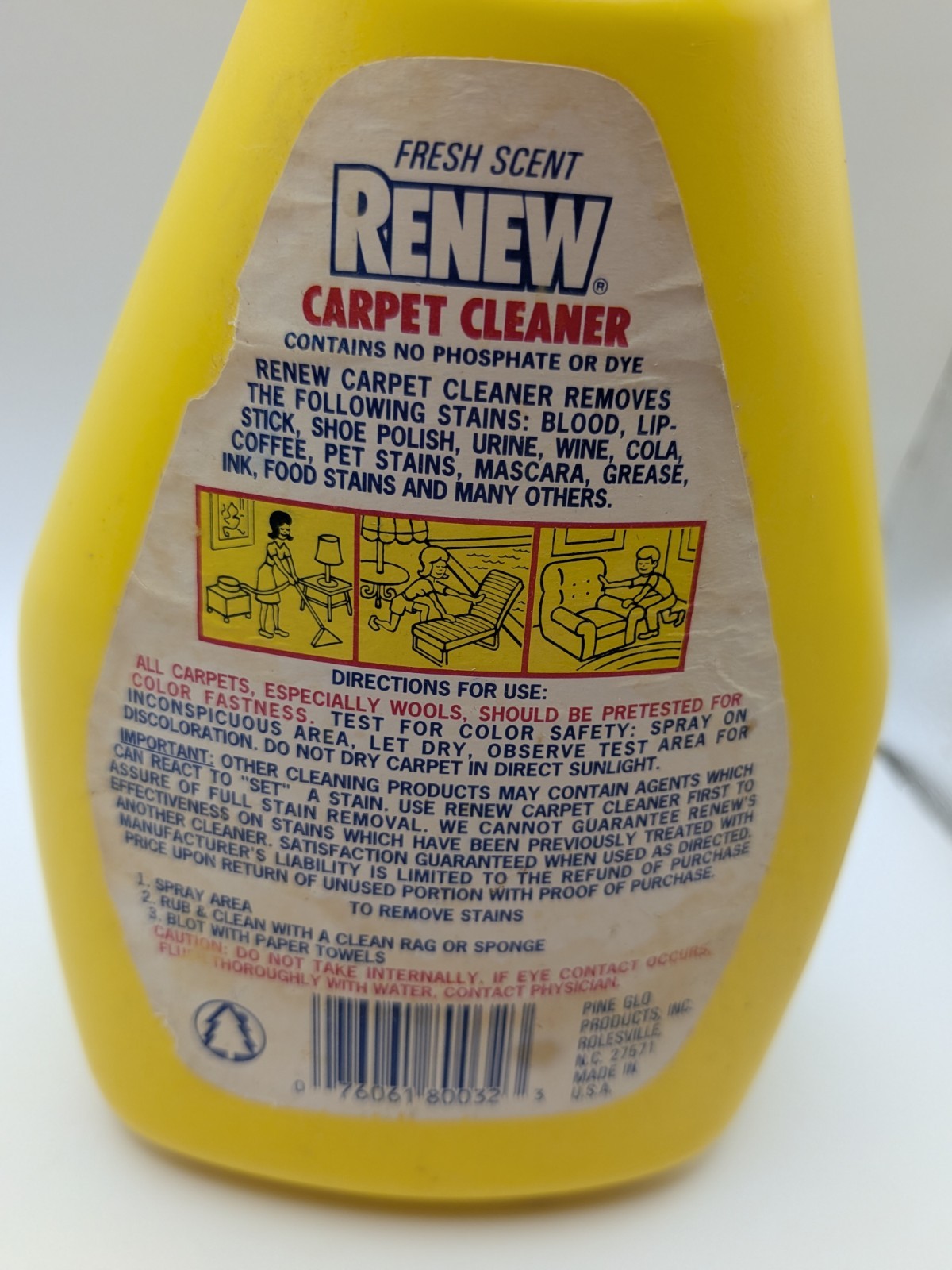 Pine Glo Renew Carpet Cleaner Fresh Scent Original Formula 32 Oz. Discontinued