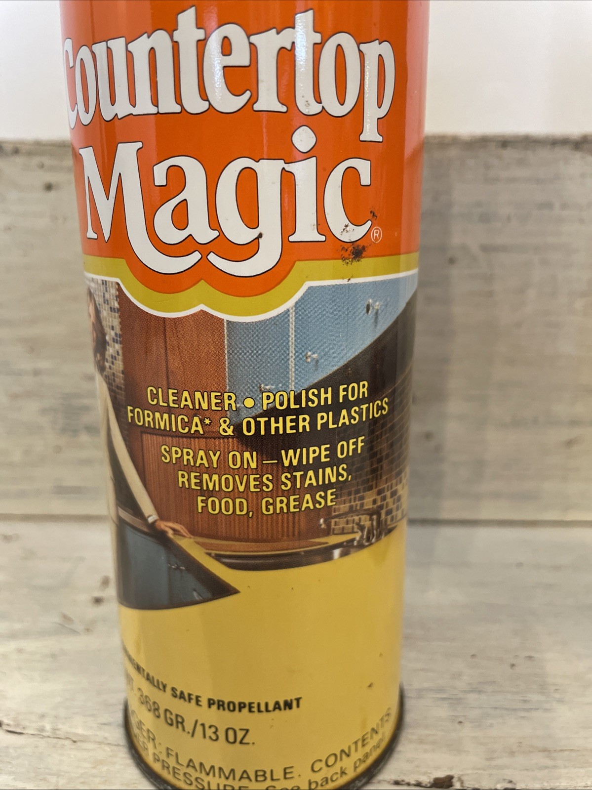 2 Vtg 80’s Cleaning Spray Can Countertop & Kitchen Magic Discontinued Retro Prop