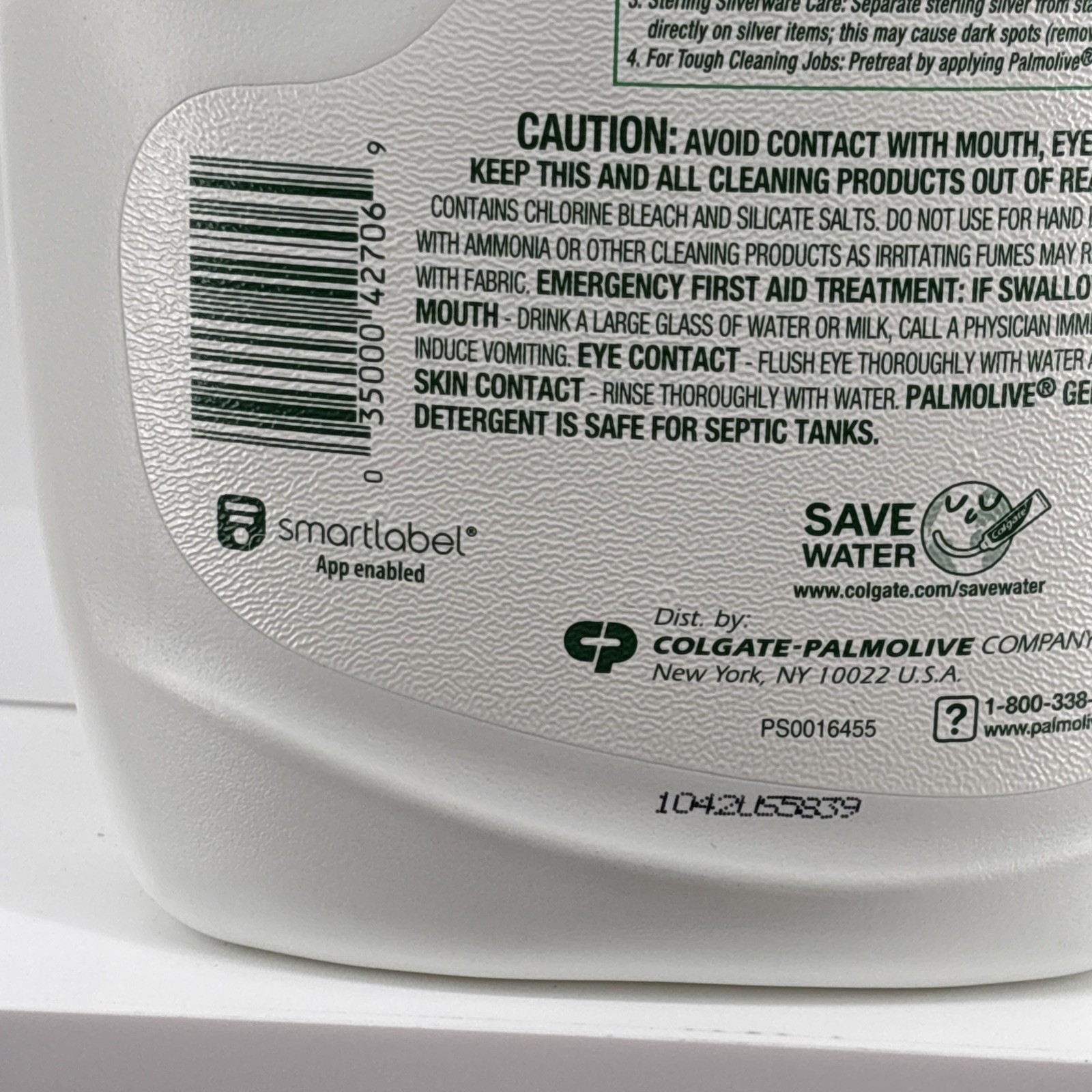 Palmolive Eco+ Gel Dishwasher Detergent Lemon Splash 75 oz NOS NEW