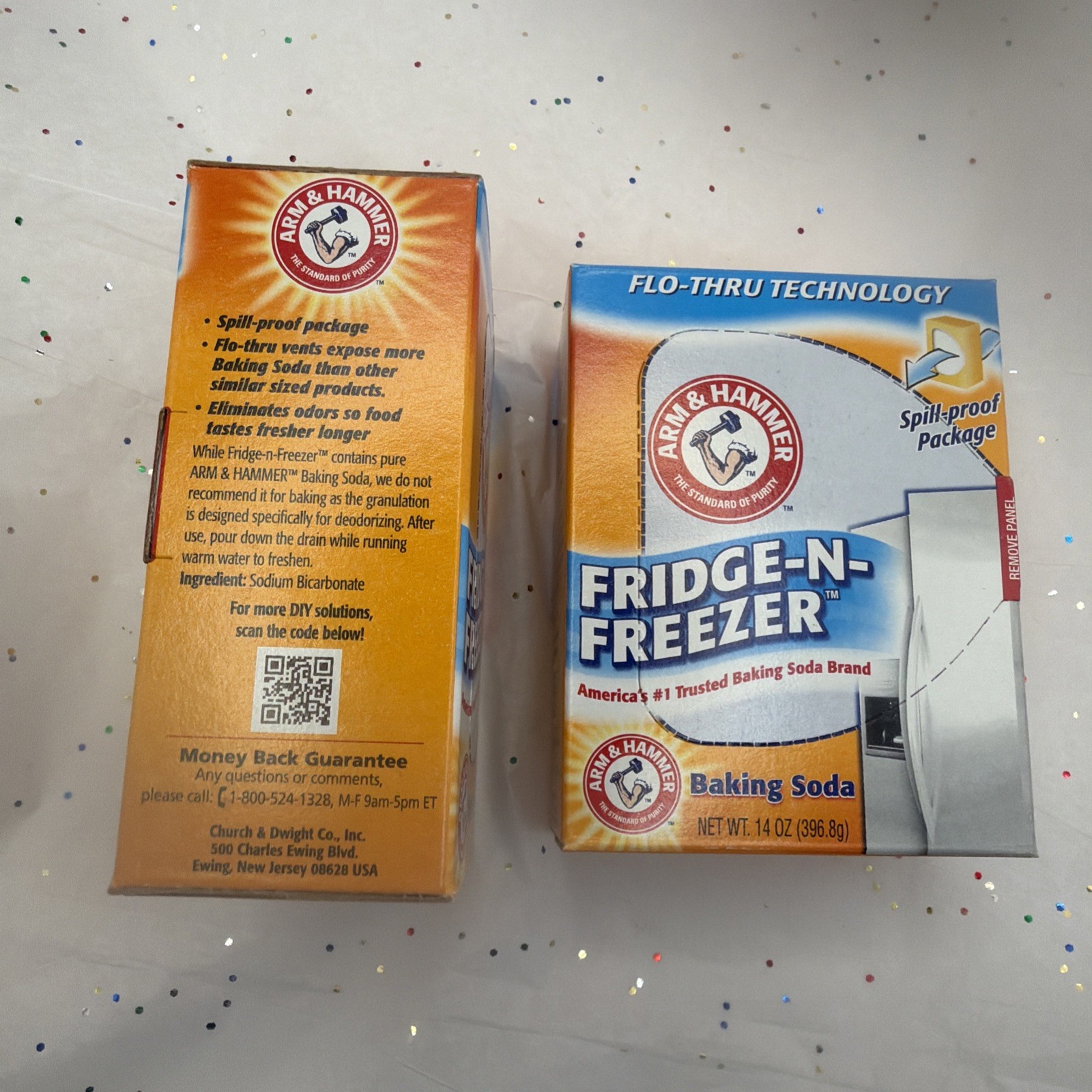 Arm & Hammer Fridge-N-Freezer Baking Soda Odor Absorber 14 Oz (2 Pack) New