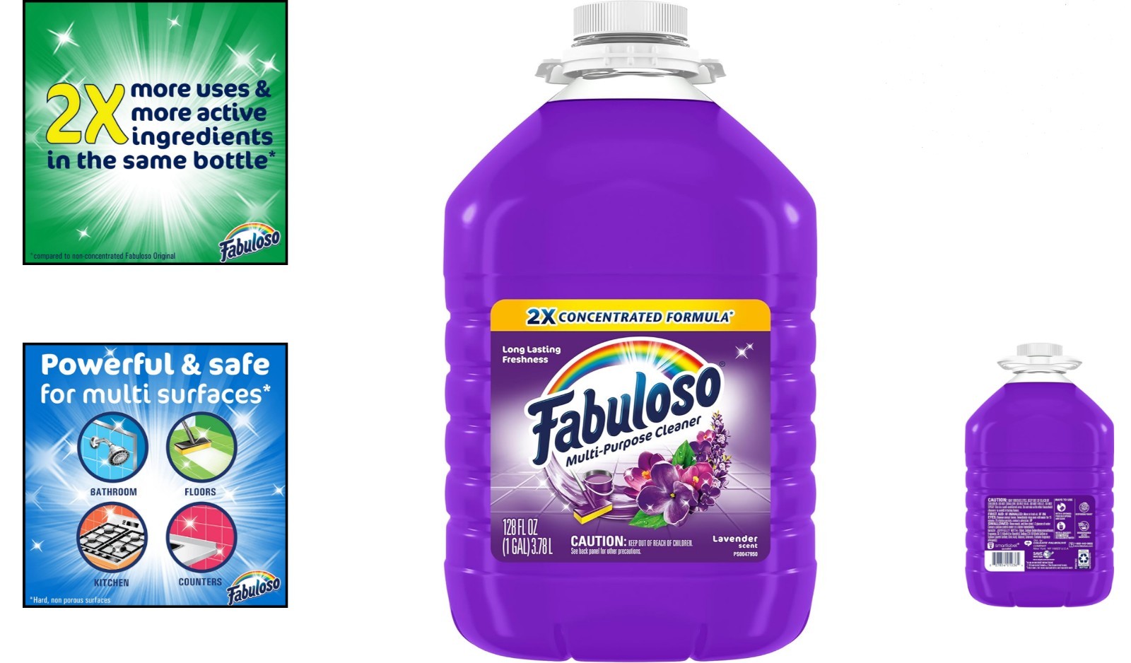 Concentrated Lavender Cleaner – 2X Strength, 128 fl oz Multi-Surface Formula
