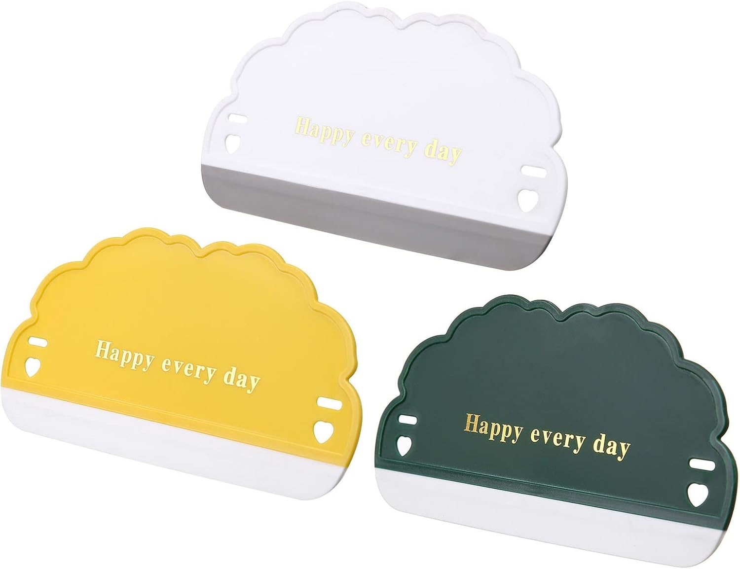 3 Pack Shower Squeegee Bathroom Glass Door Cleaning Scraper with Soft Rubber