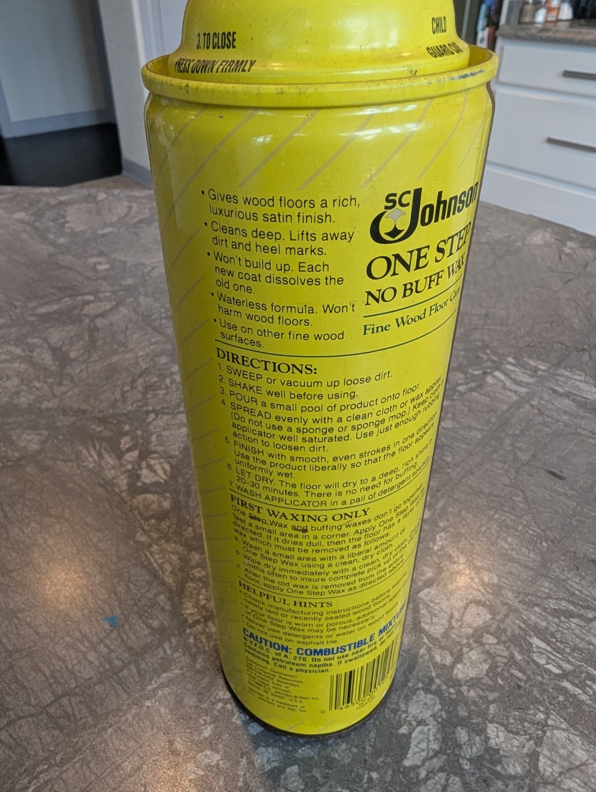 SC Johnson One Step No Buff Wax Fine Wood Floor Care 22oz- FULL