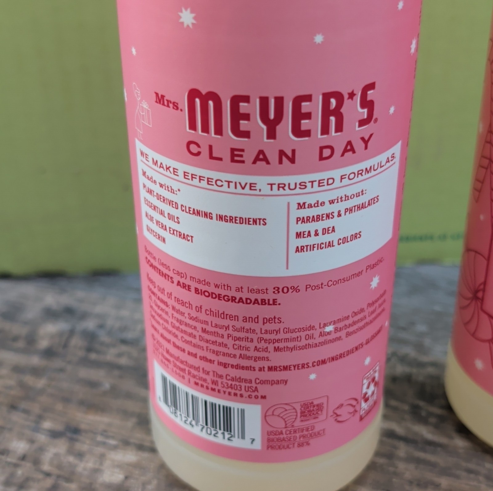 Mrs. Meyer’s Clean Day Dish Soap Peppermint Scent Biodegradable 16 fl oz 2 Pack