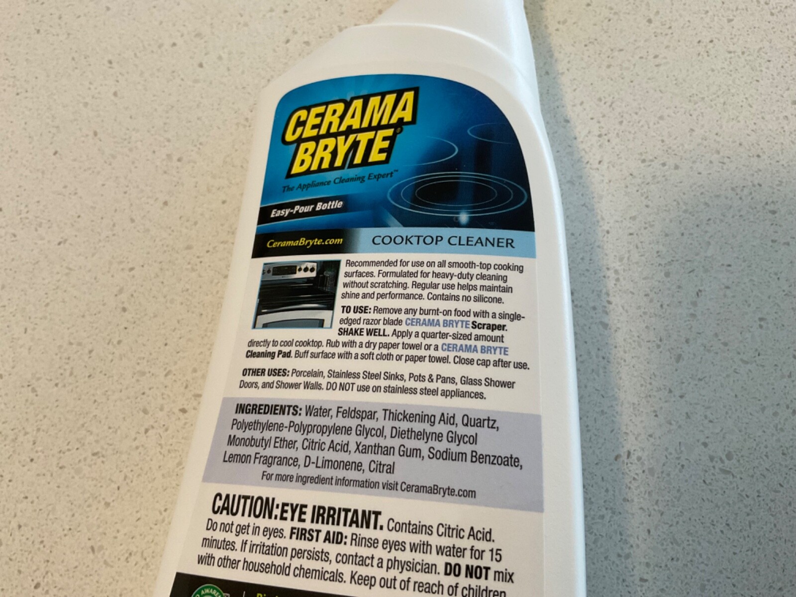 Cerama Bryte 18oz Removes Tough Stains Cooktop and Stove Top Cleaner Sealed NEW