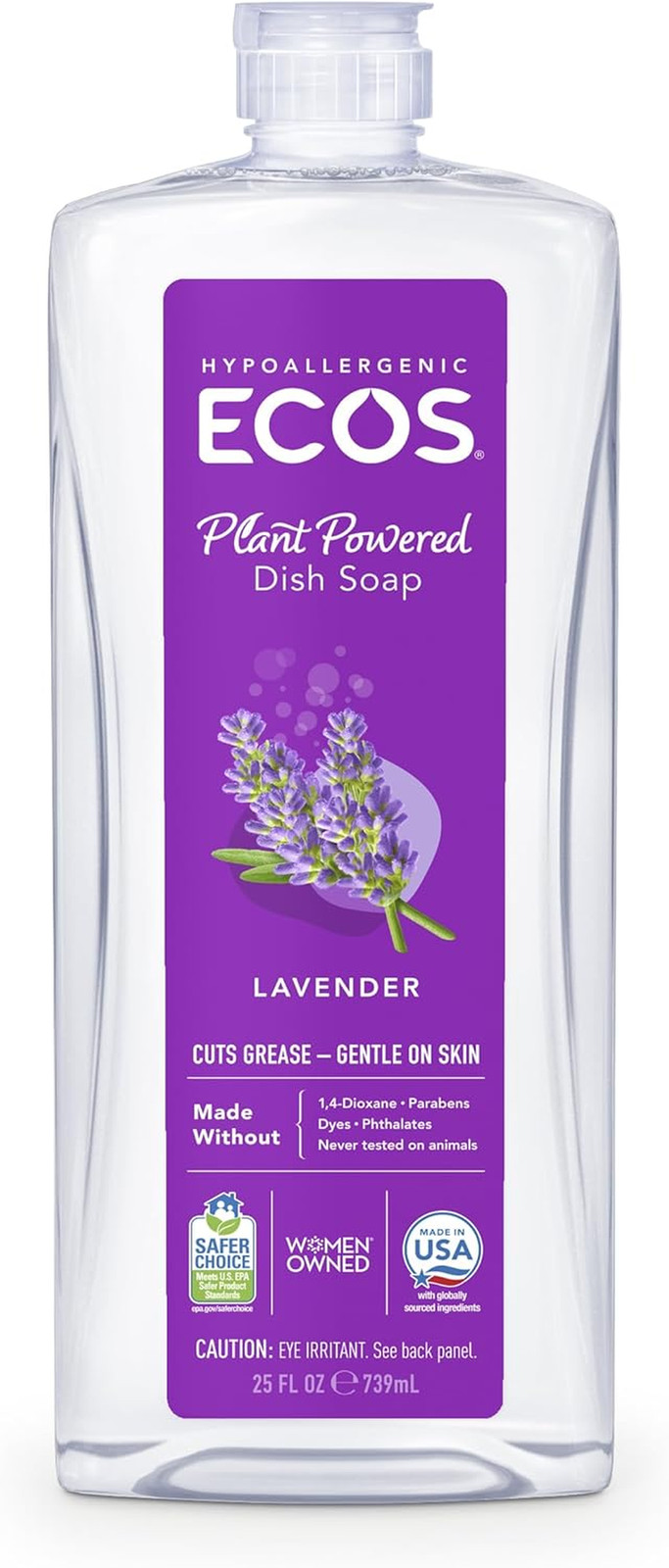 ECOS 25 Oz Dishmate Dish Liquid with Lavender (Set of 3)