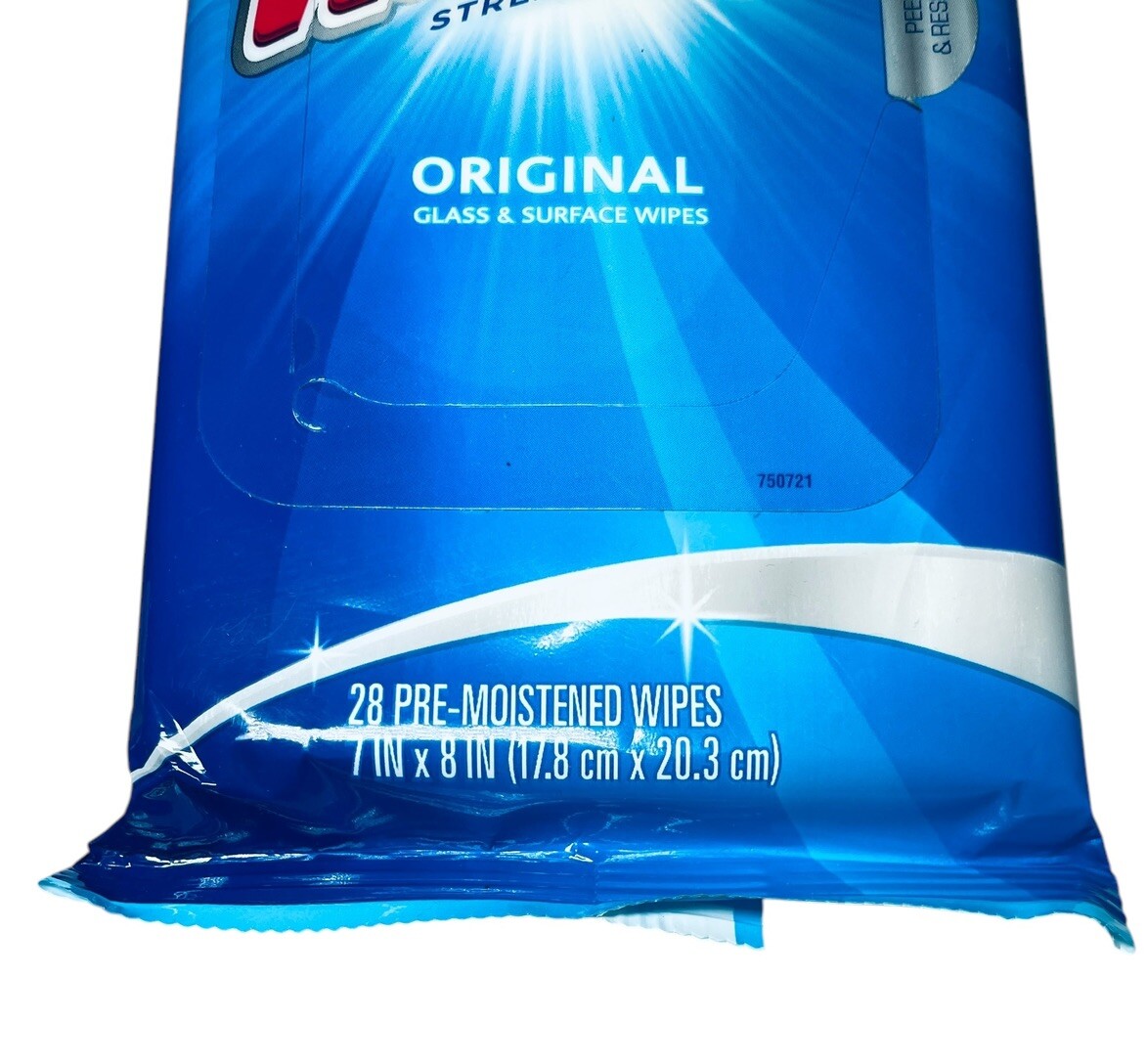 Windex Original Glass & Multi surface Wipes 28 Pk (each) Lot of 2