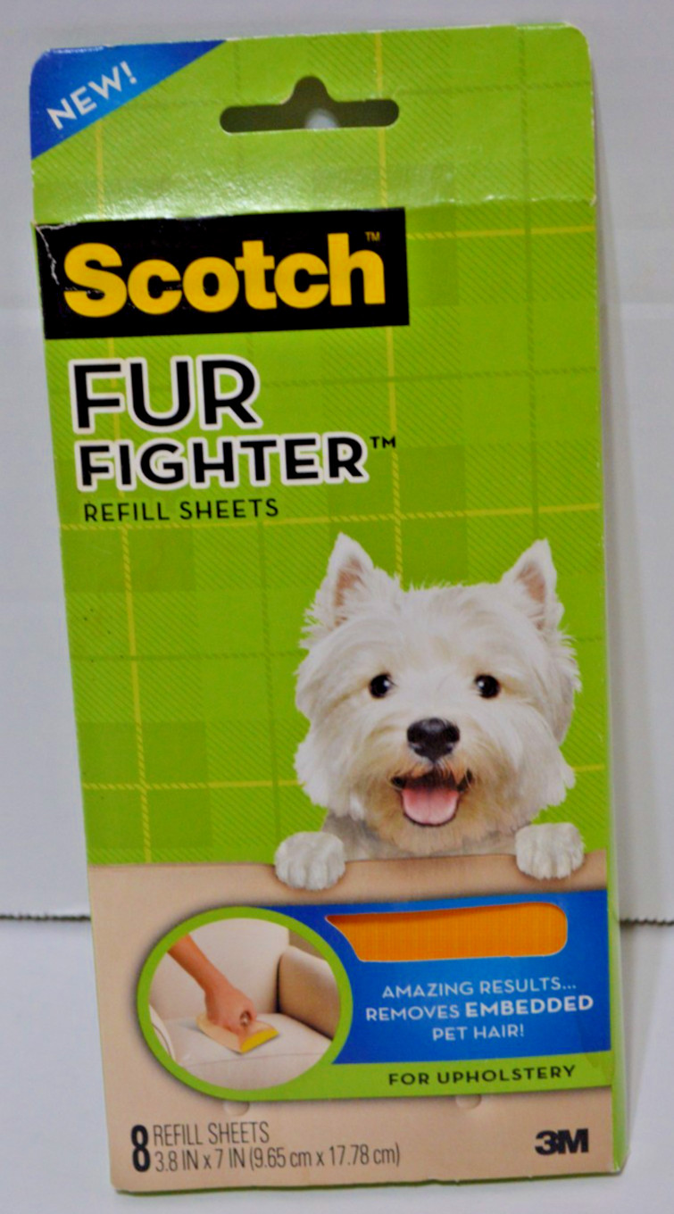 Scotch Fur Fighter 8 Refill Sheets 3M Dog Cat for upholstery