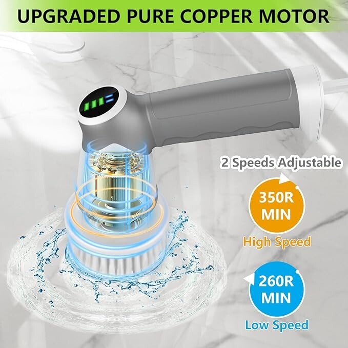 Spin Scrubber New Electric Scrubber for Bathroom Cleaning Tile Grout Tub Stove