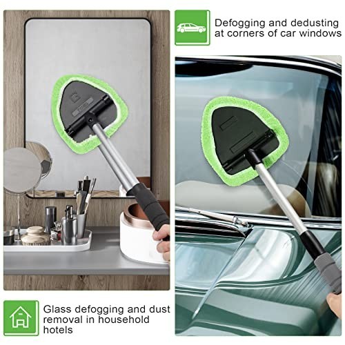 20-Pack Microfiber Windshield Cleaning Pads Car Window Glass Wipes 4-6in Tools