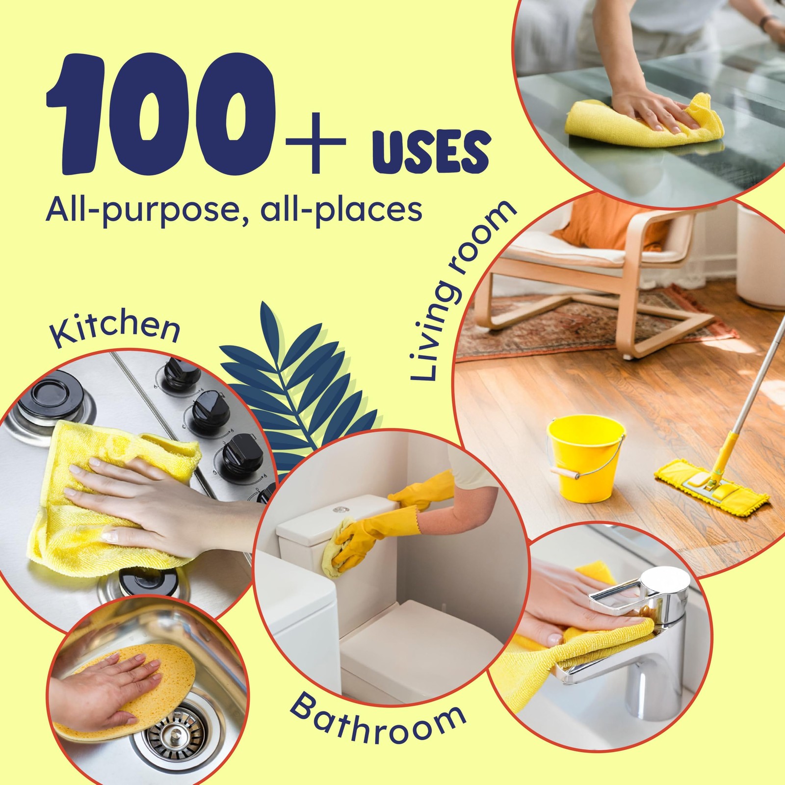 “Yellow Lemon Vinegar Cleaner – All-Purpose 1 Gallon, 2-Pack for Glass & Floors”
