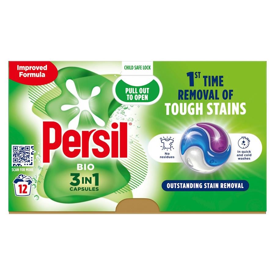 Persil Bio 3 in 1 Laundry Capsules 12 Washes