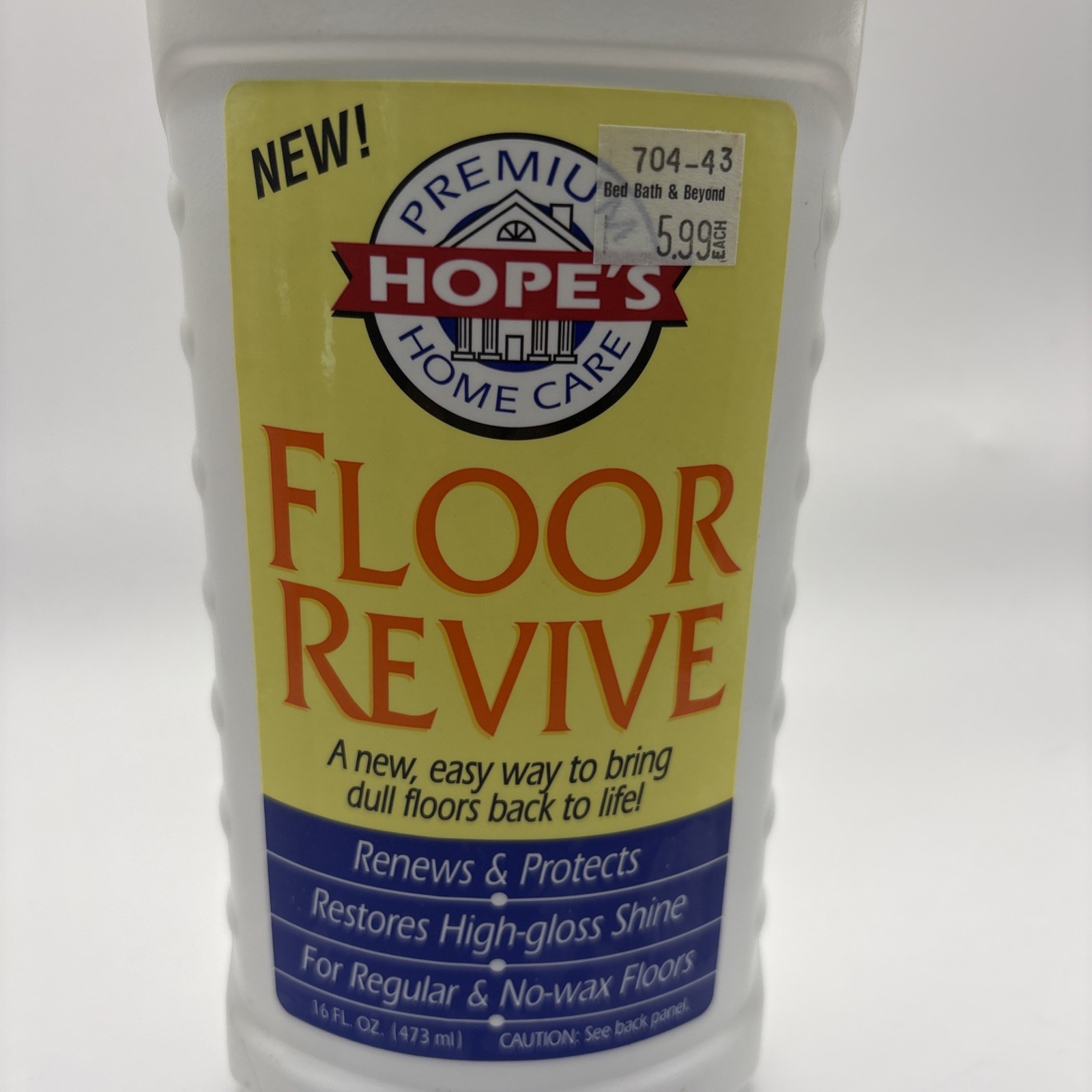 Hope’s Premium Home Care Floor Revive Renews and Protects 16 FL Oz New Sealed