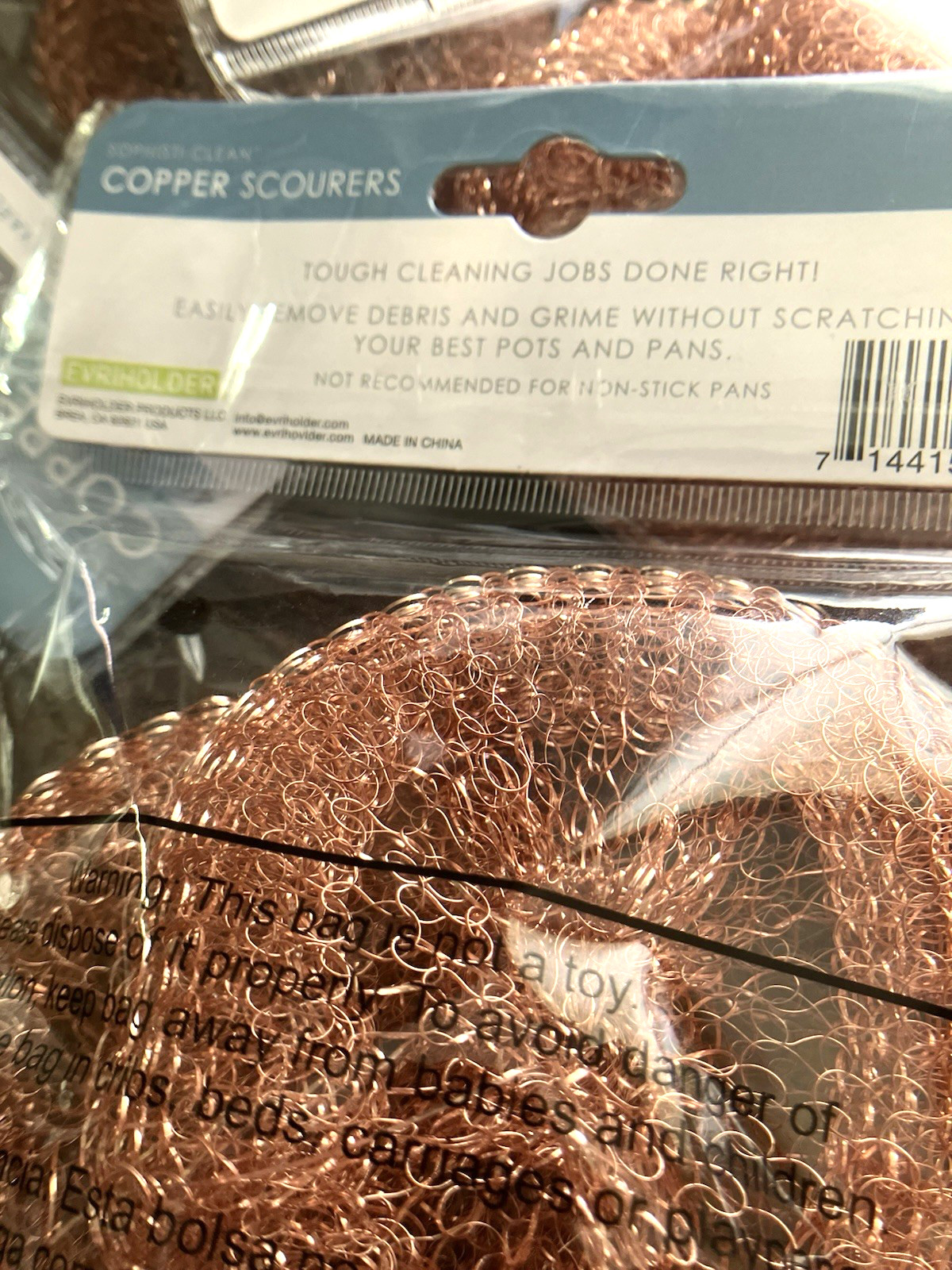 Copper Scourers Metal Pro Heavy Duty Scrubbing Pots Pans 12 Pcs NEW PACKAGES