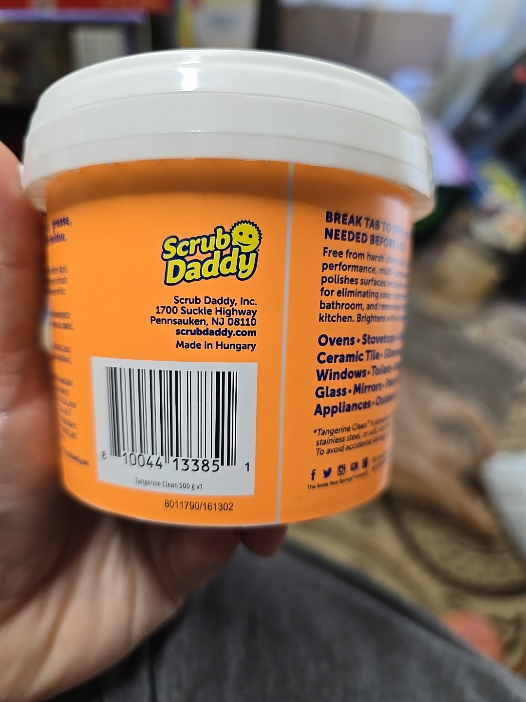 Scrub Daddy Tangerine Clean Natural Cleaning Paste 17.6 oz New Sealed