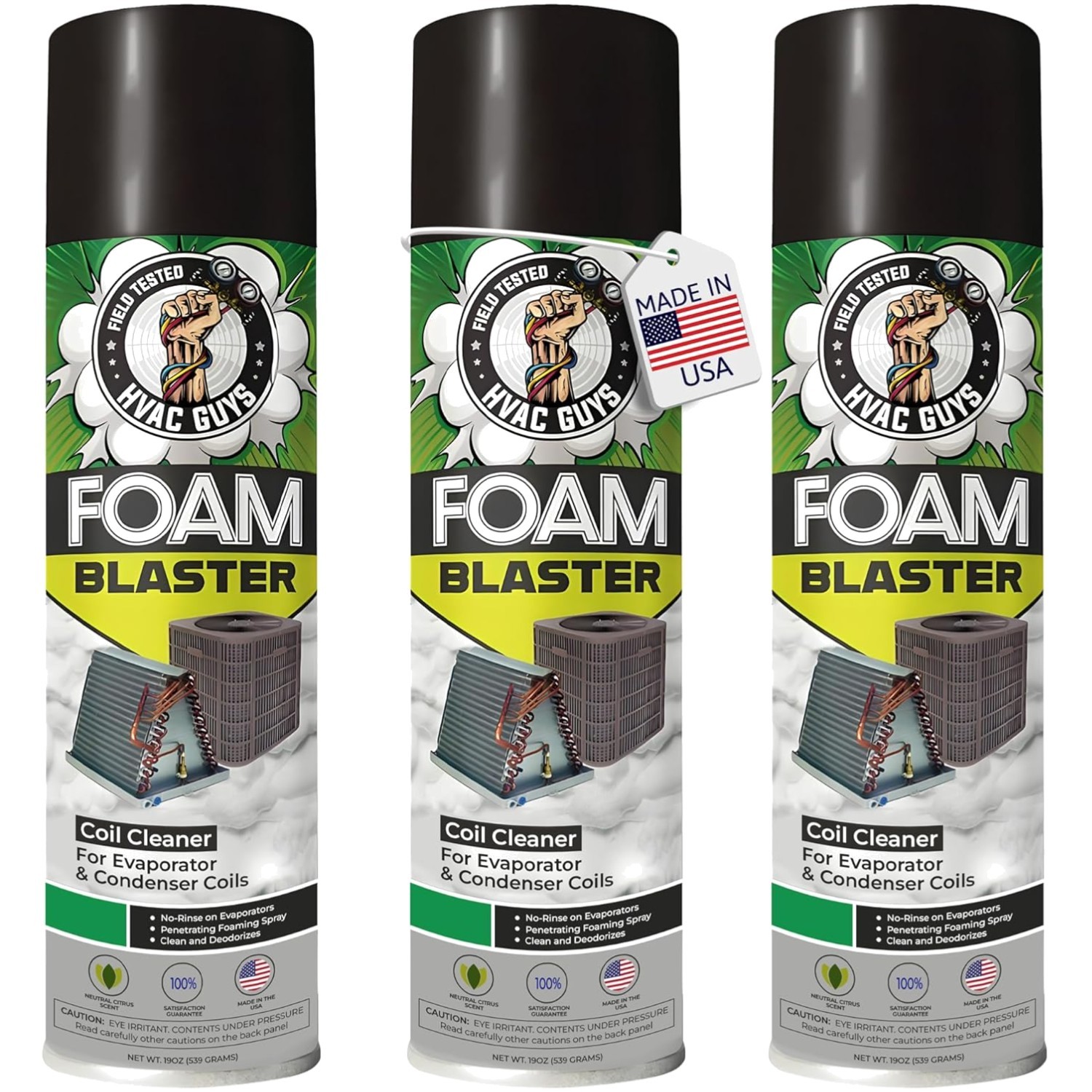 High-Pressure Foam Blaster – Citrus-Scented Cleaner for HVAC Systems – 18 Fl Oz