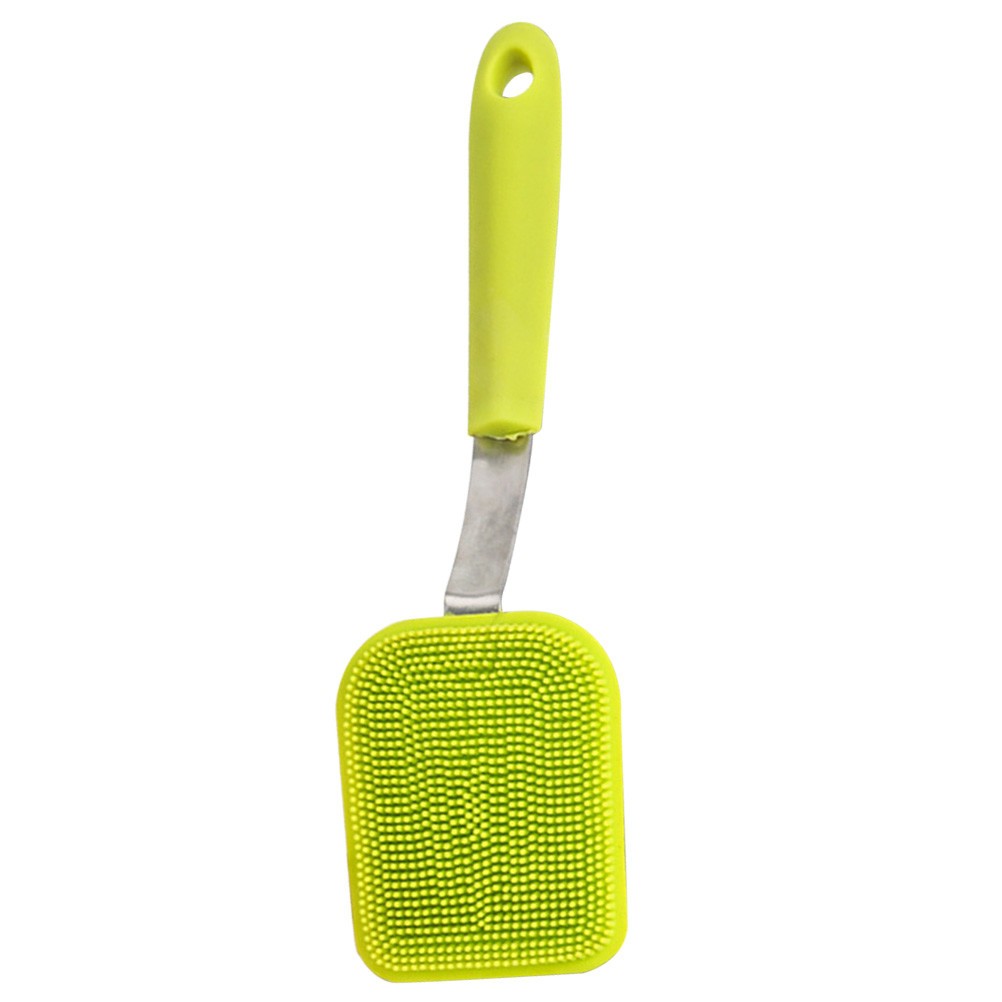 2 Pack Silicone Scrubber Dishwashing Brushes Durable Reusable Green Non Toxic