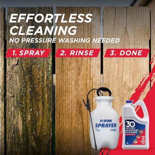 30 Seconds 1 Gal Outdoor Cleaner Concentrate Multi-Surface Mildew & Mold Remover