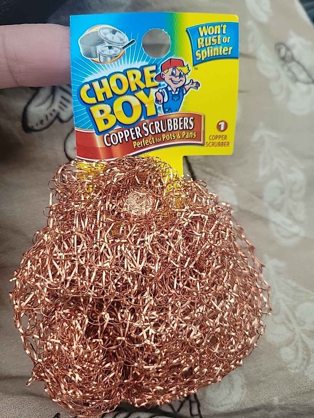 Chore Boy Copper Scrubber 100% Pure Copper Scrubbers New Steel Wool Scouring Pad