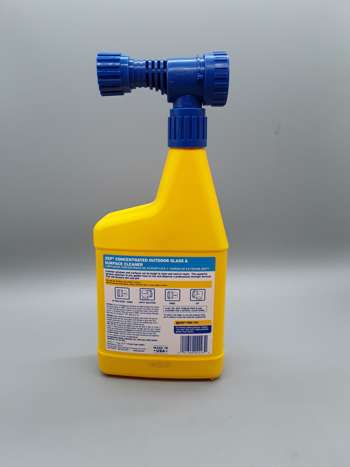 2 Pack,Zep Concentrated Outdoor Window Glass & House Surface Cleaner