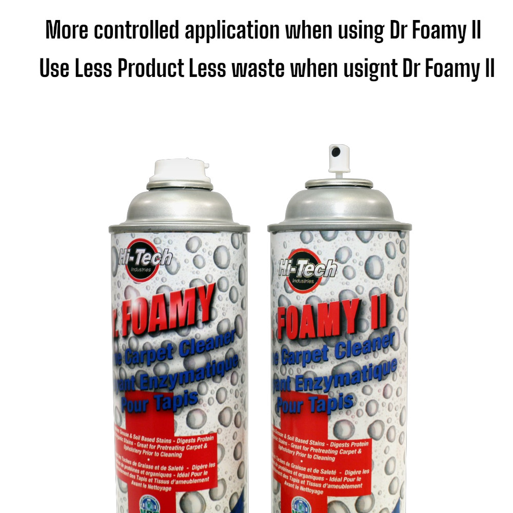 12 Cans Hi-Tech Dr. Foamy II Enzyme Carpet Cleaner Aerosol Pet Stains HT18019