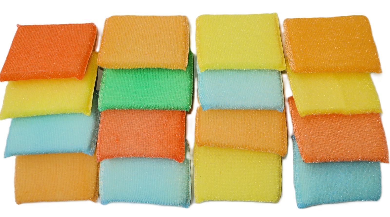 16 Pack Non‑Scratch Scrub Sponges for Home Kitchen Dishwashing & Cleaning Pads