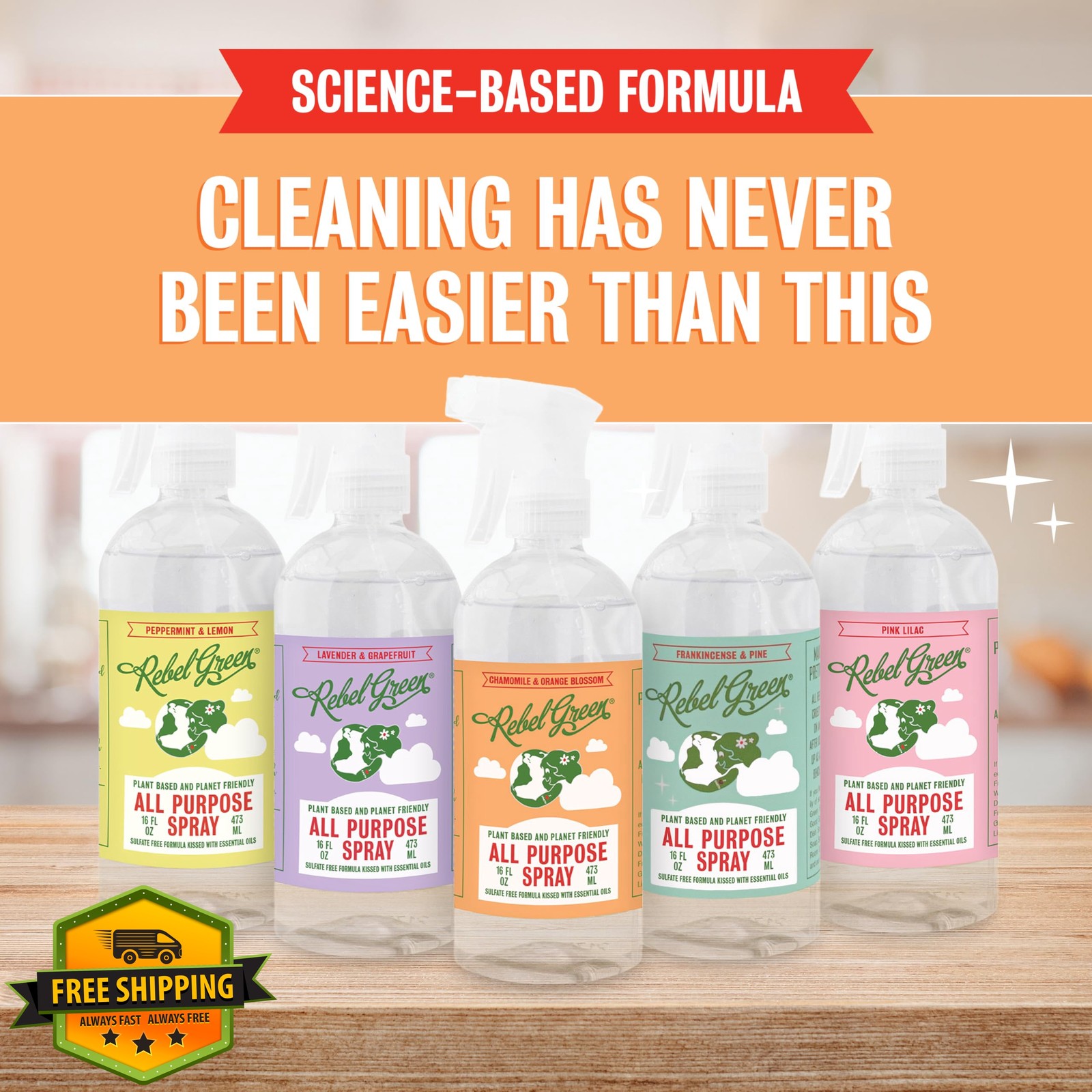 Rebel Green Orange Chamomile 16oz 2pk All-Purpose Cleaner