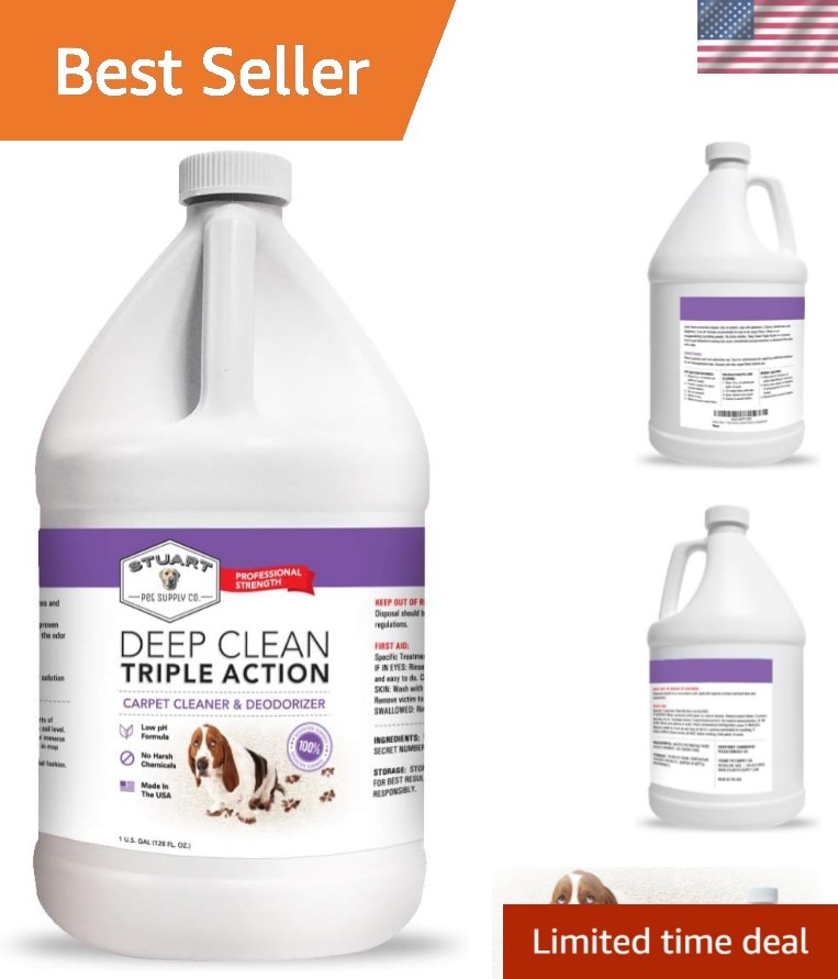 Professional Strength Deep Clean Gal. 3X Carpet Cleaner Solution & Deodorizer…