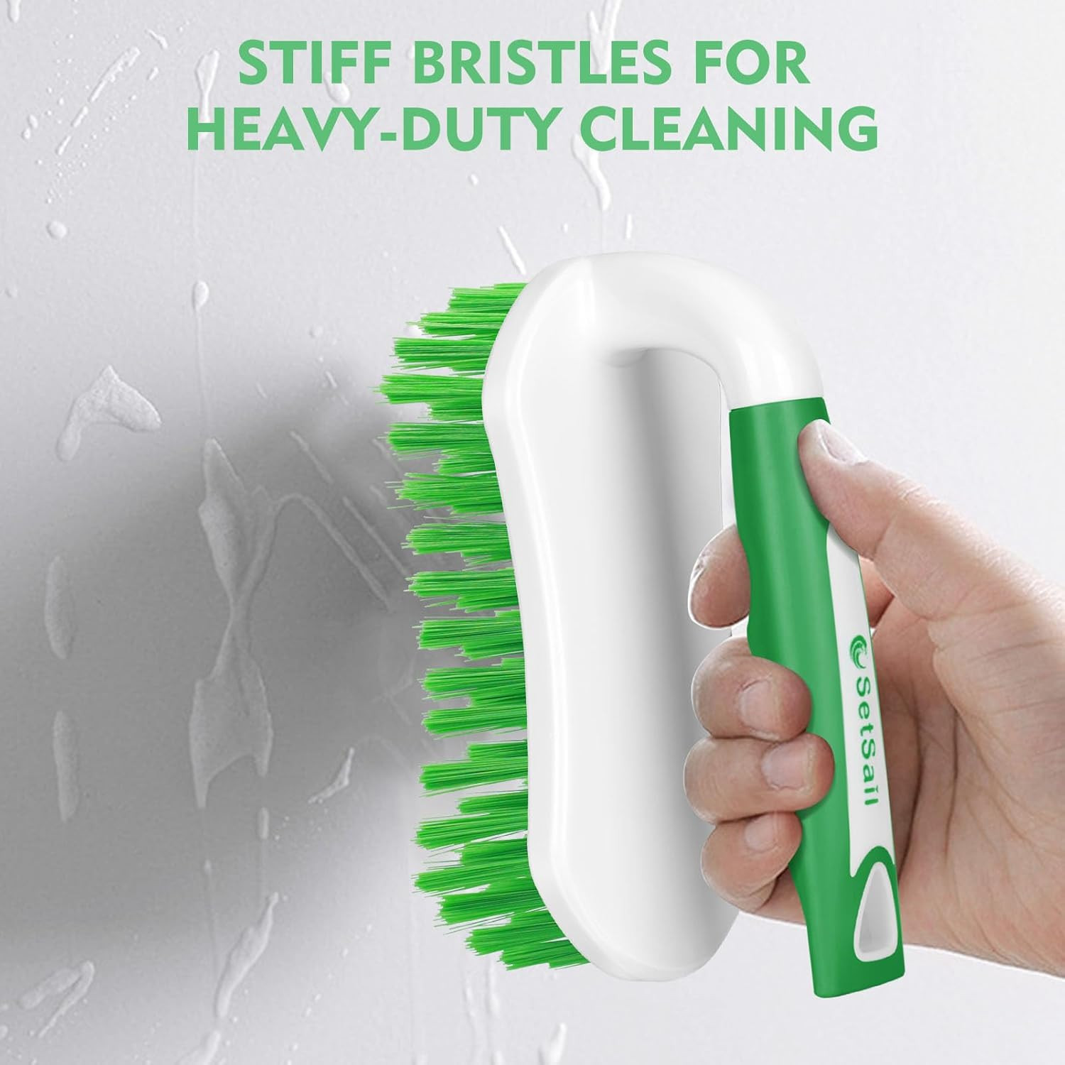Scrub Brush, Heavy-Duty Scrub Brushes for Cleaning with Stiff Bristles Cleaning
