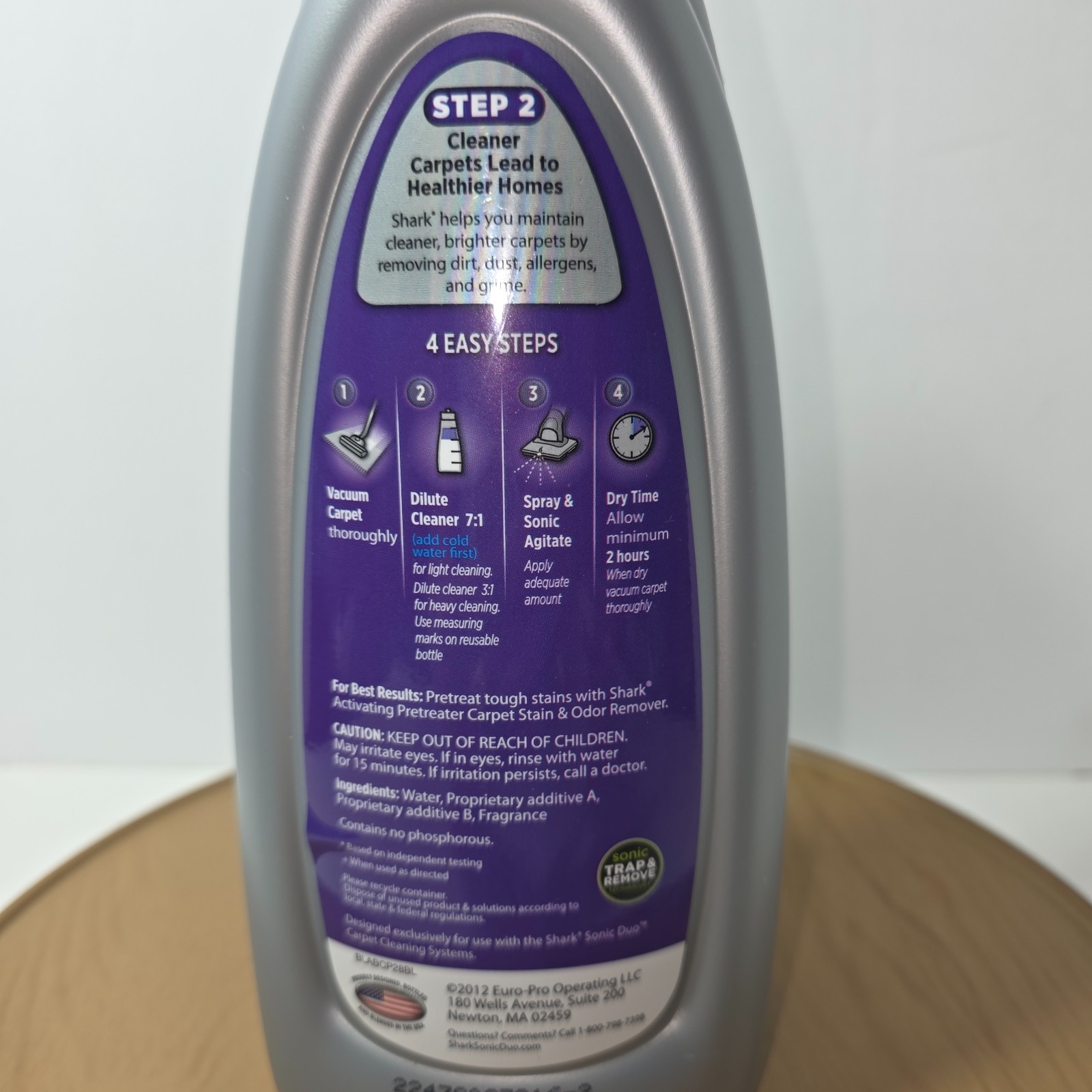 Shark Low Moisture No Rinse Carpet Shampoo English Lavender 28 fl oz Sealed