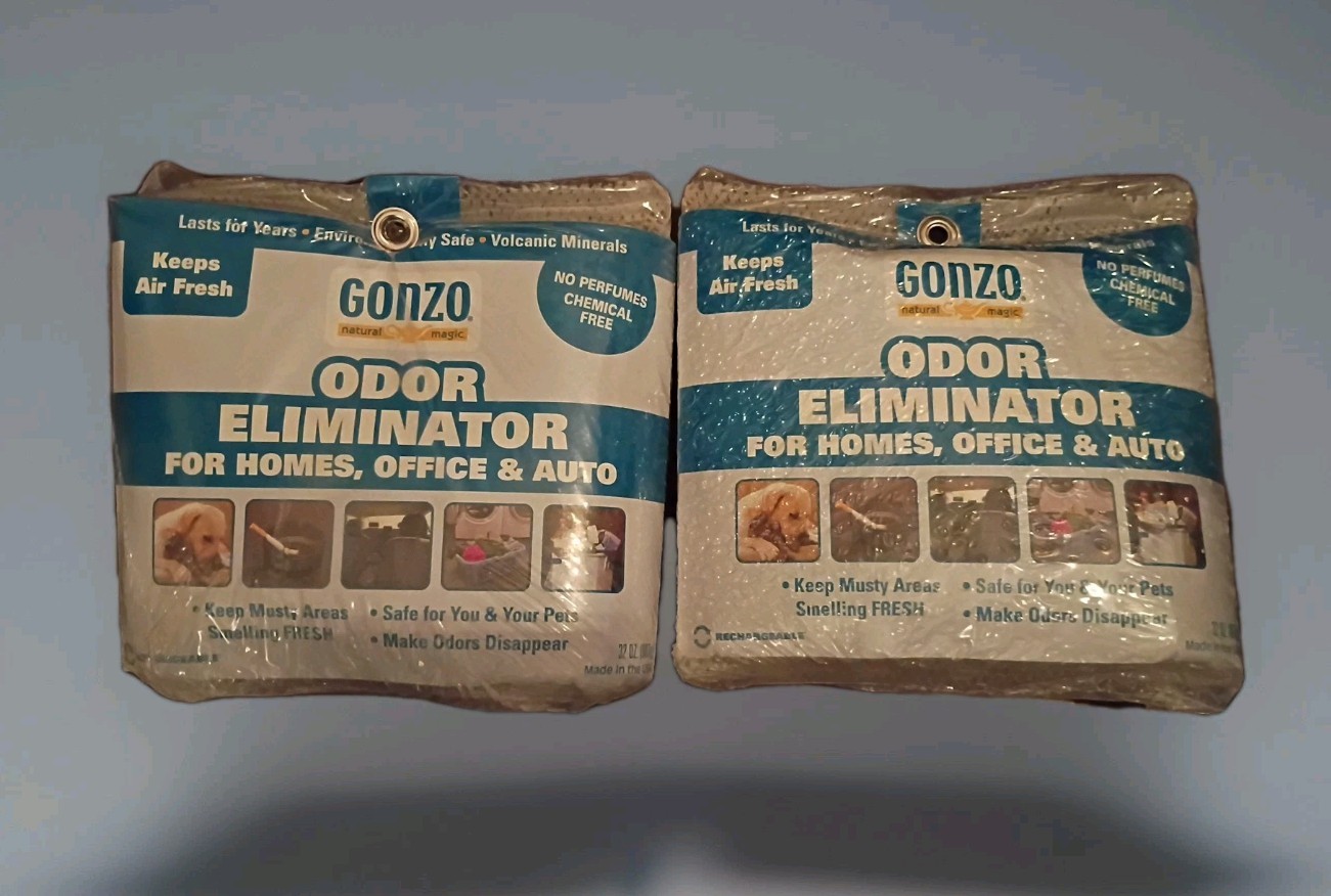 The Gonzo Odor Eliminator Rocks for Homes, Office & Auto -32oz – 2 Pack