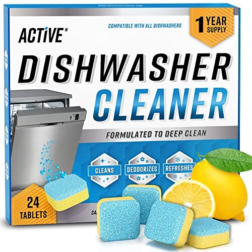 Dishwasher Cleaner And Deodorizer Tablets – 24 Pack Deep Cleaning Descaler Pods