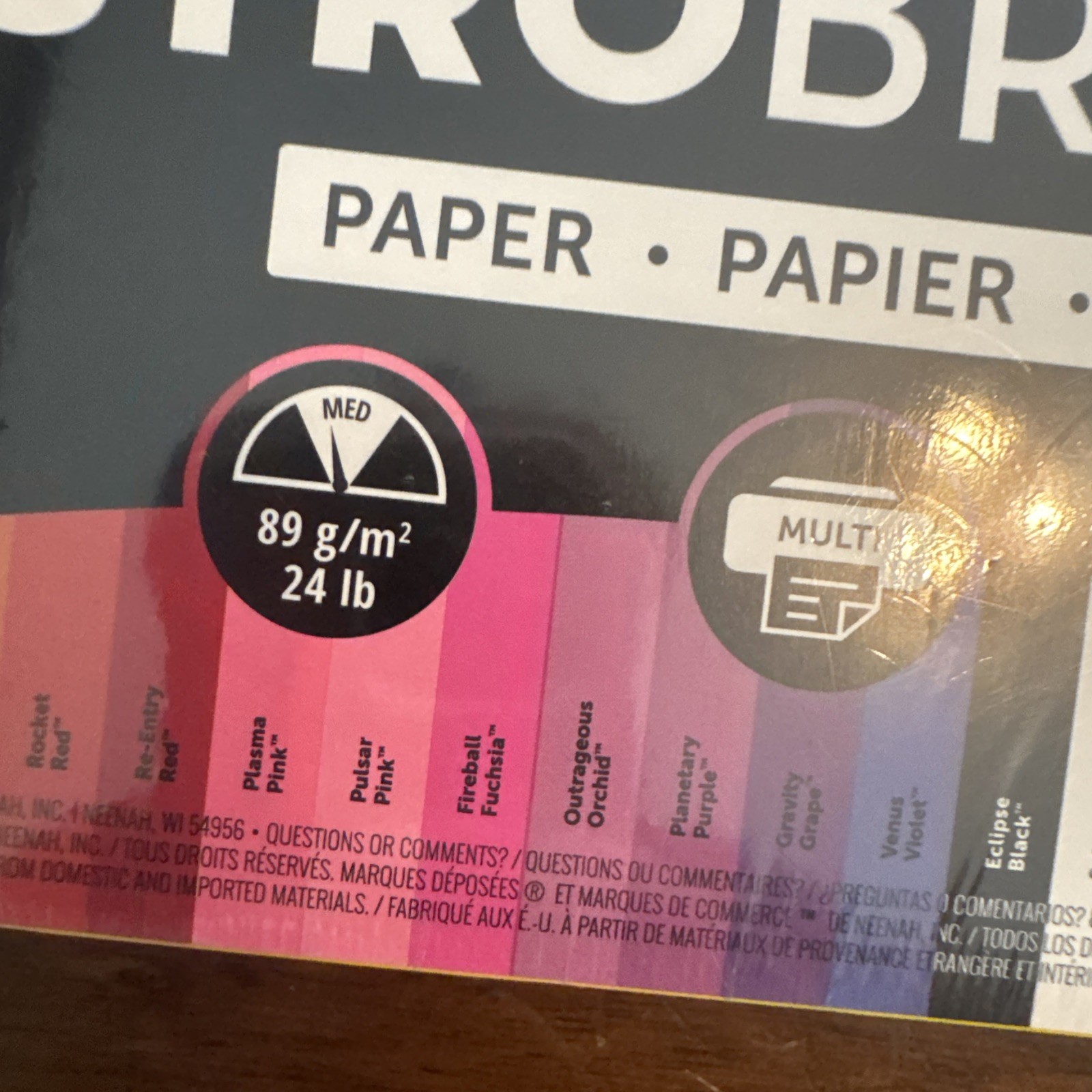 Astrobrights 91397 8.5″ x 11″ Color Paper – Assorted Spectrum Colors 200/PK New