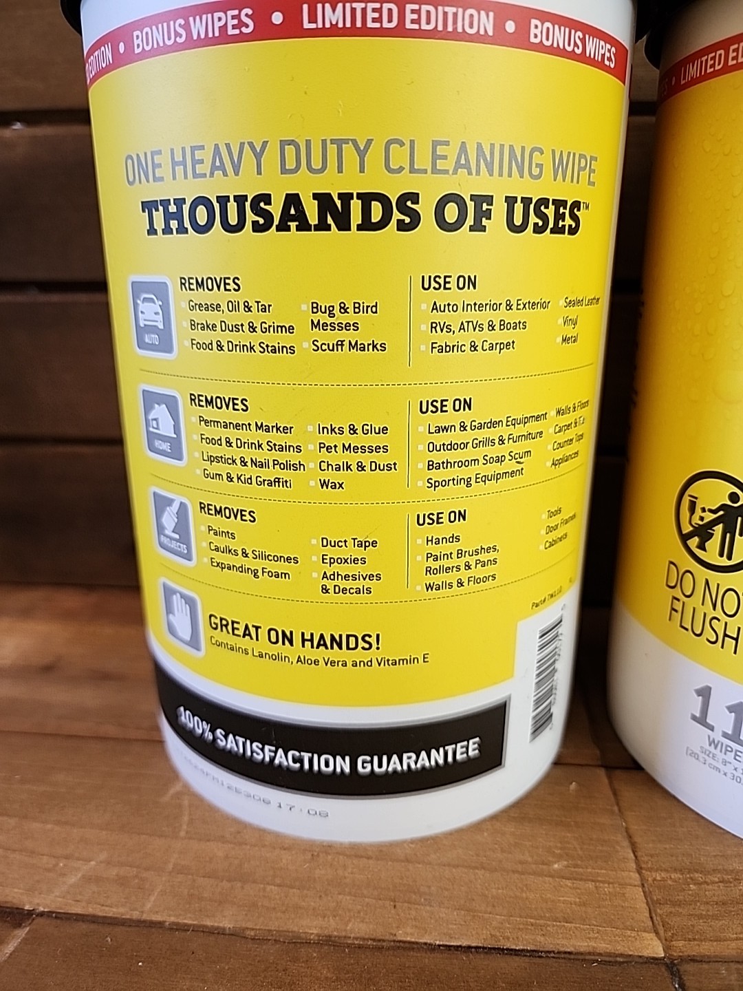 4 Pack Tub O’ Towels 110 Wipes Each 8″x12″ Citrus – 440 Cleaning Multi Surface