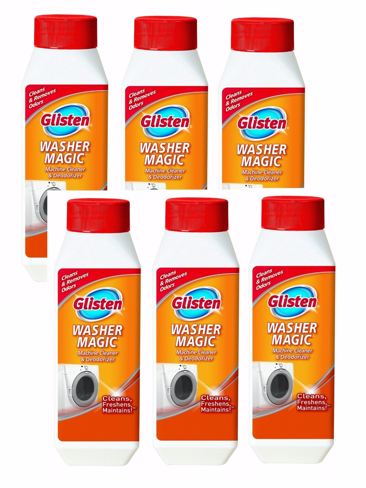 6 Washer Magic Washing Machine Cleaner High Efficiency 12oz 3uses/bottle #WM0612