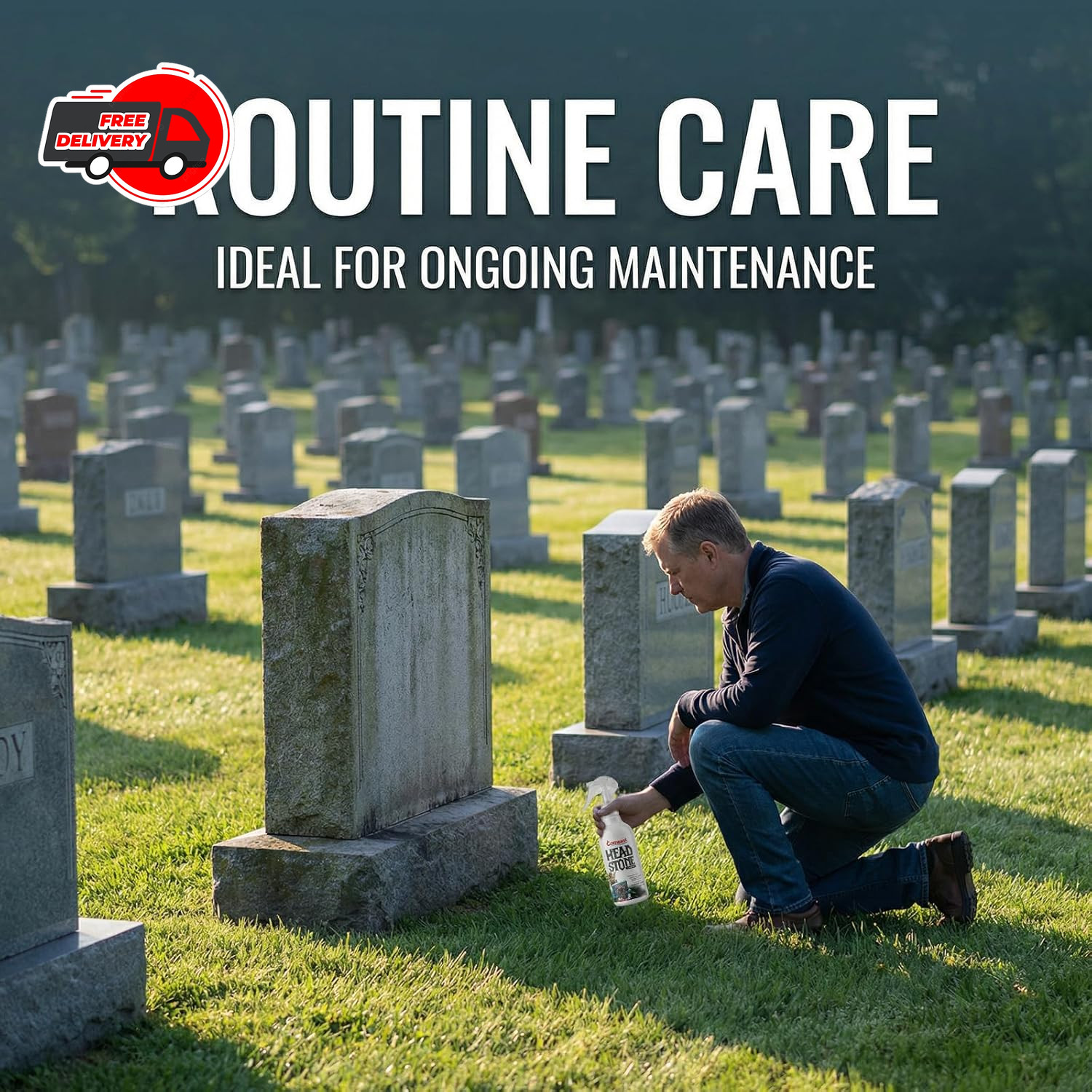 Headstone Cleaner for Graves, Cemetery, Gravestone, Tombstone Cleaner Solution R