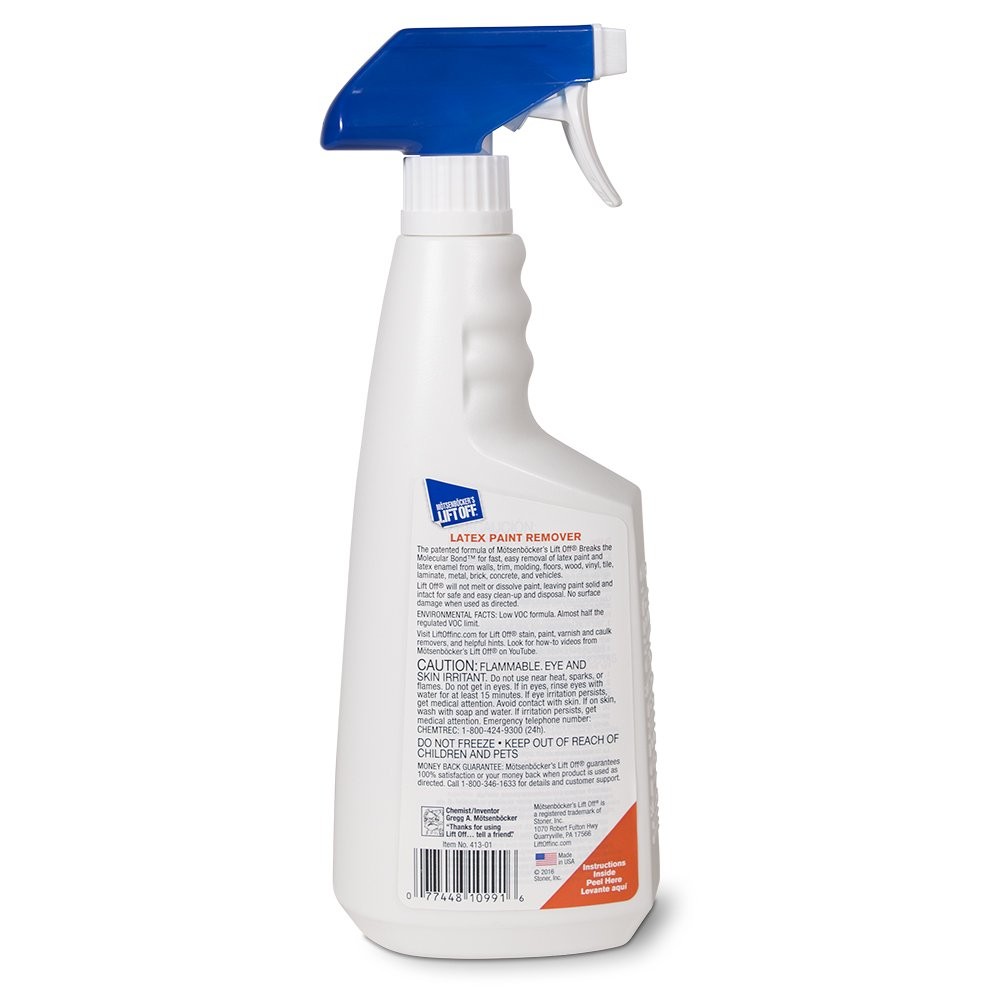 Latex Paint Remover Spray – Biodegradable, Water-Based, Multi-Surface, 22 oz